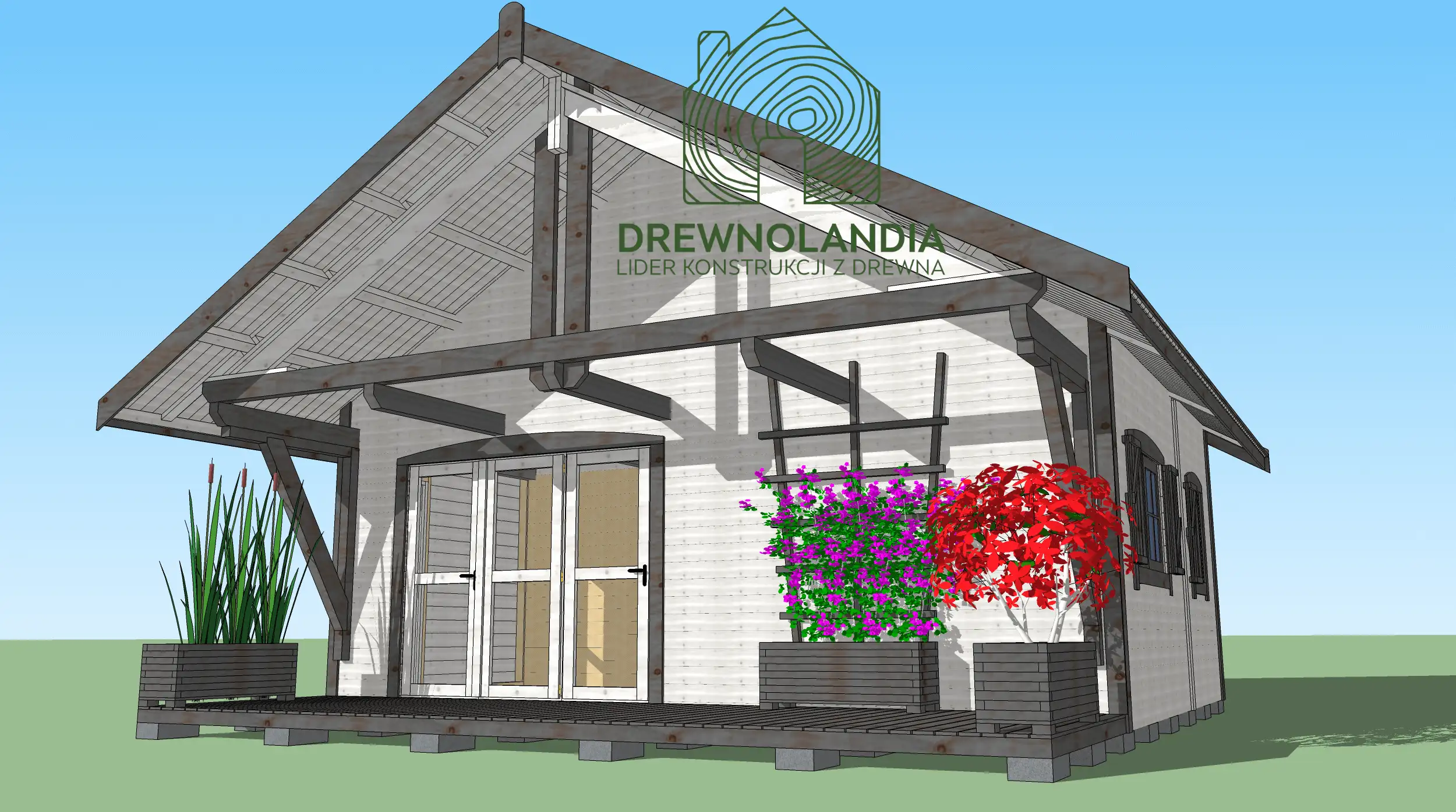 Duzy domek z antresola na zgloszenie