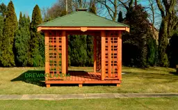 altana do ogrodu z azurem