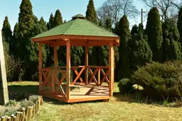 Drewniane altana okragla