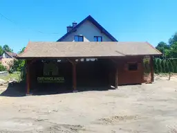 Wiata drewniana na dwa auta magda