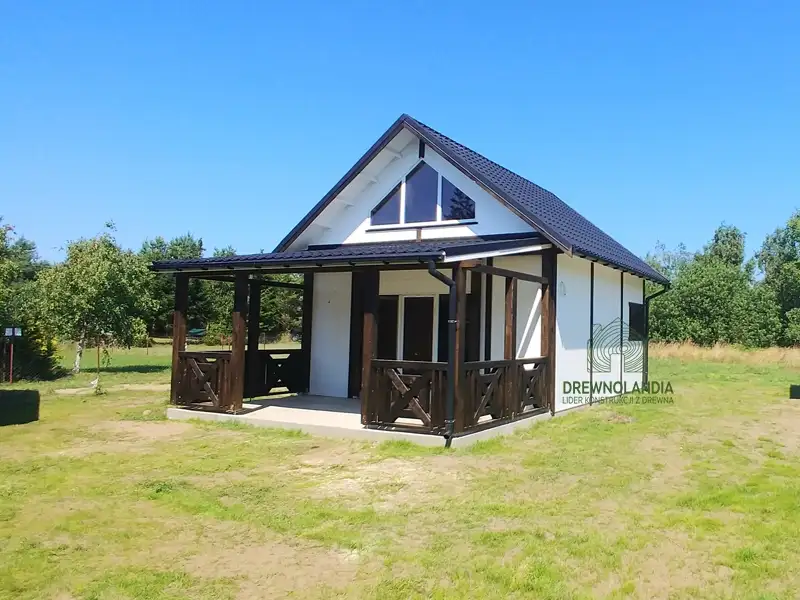 Nowoczesny drewniany domek z antresolą Adam IV 5,9m x 5,9m 