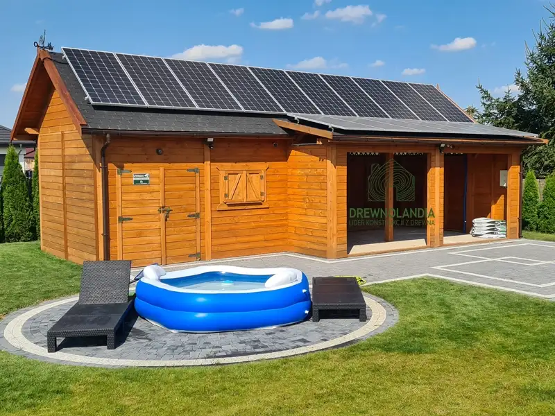 Wiata samochodowa Oliwia Bis - 9x3,5m + zadaszenie przednie - 6x1,5m – Wielofunkcyjna przestrzeń dla dwóch aut 