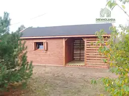 domek na przybory ogrodowe z drewutnią Kuba