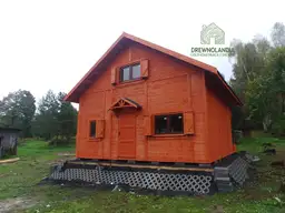 drewniany dom na działkę z tarasem Karol