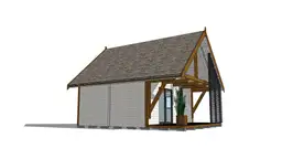 rzut na domek z dużym tarasem