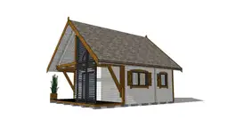 domek z tarasem - rzut podstawowy