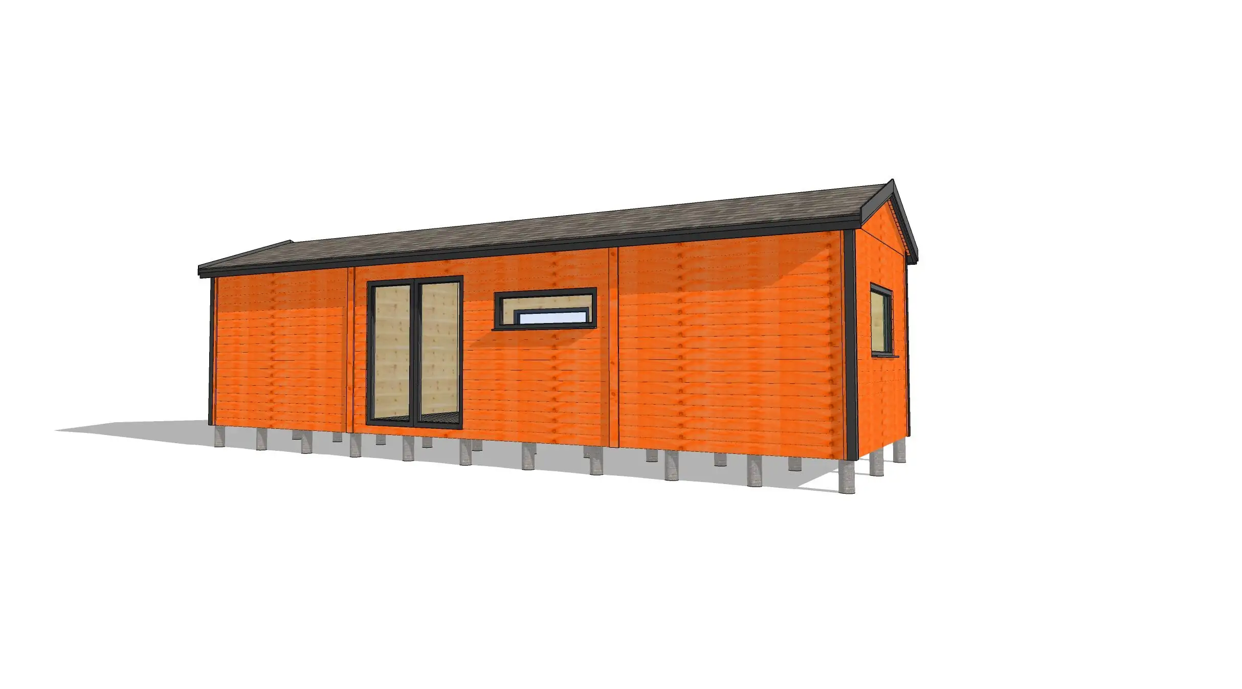 Domek parterowy Ariel z oknami PCV 10m x 3,5m