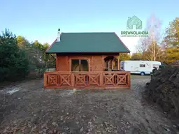 Czarek domek drewniany rzut boczny