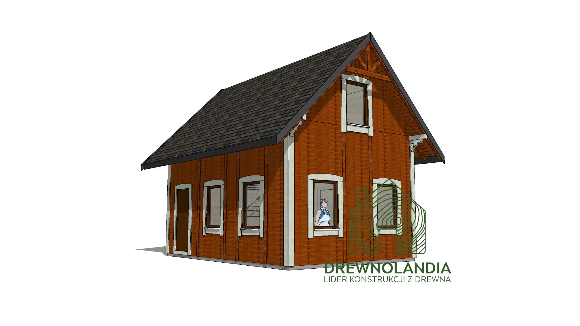 Drewniany domek Albert I – przestronne wnętrze i minimalistyczny design