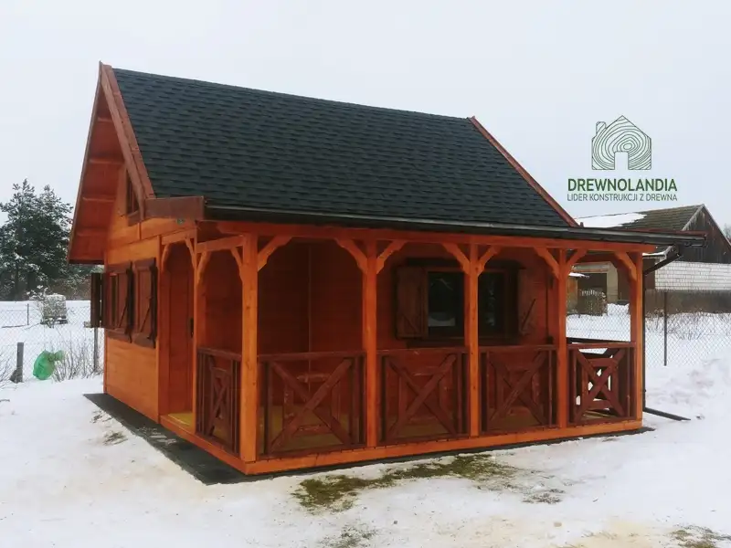 Letniskowy domek z drewna Mieszko II - domek rekreacyjny 35m²