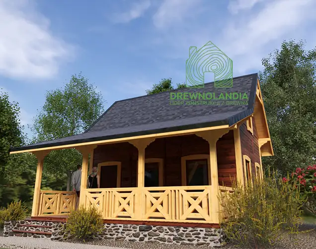 Gotowy domek letniskowy Albert 3 z przestronnym tarasem – przygotowany do użytkowania