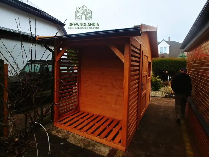 Drewniany domek narzędziowy Bonifacy, solidna konstrukcja od Drewnolandii