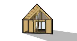 Widok boczny domku letniskowego Oskar