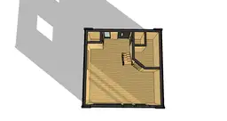 Detal okna domku letniskowego Oskar