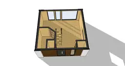 Widok wnętrza domku letniskowego Oskar