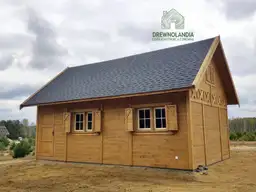 Janusz domek letniskowy 35m² Drewnolandia - drewniany domek całoroczny