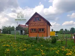 Drewnolandia Janusz duży domek letniskowy 35m² - całoroczny domek drewniany