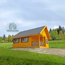 Duży domek drewniany Wiktor III z tarasem, 