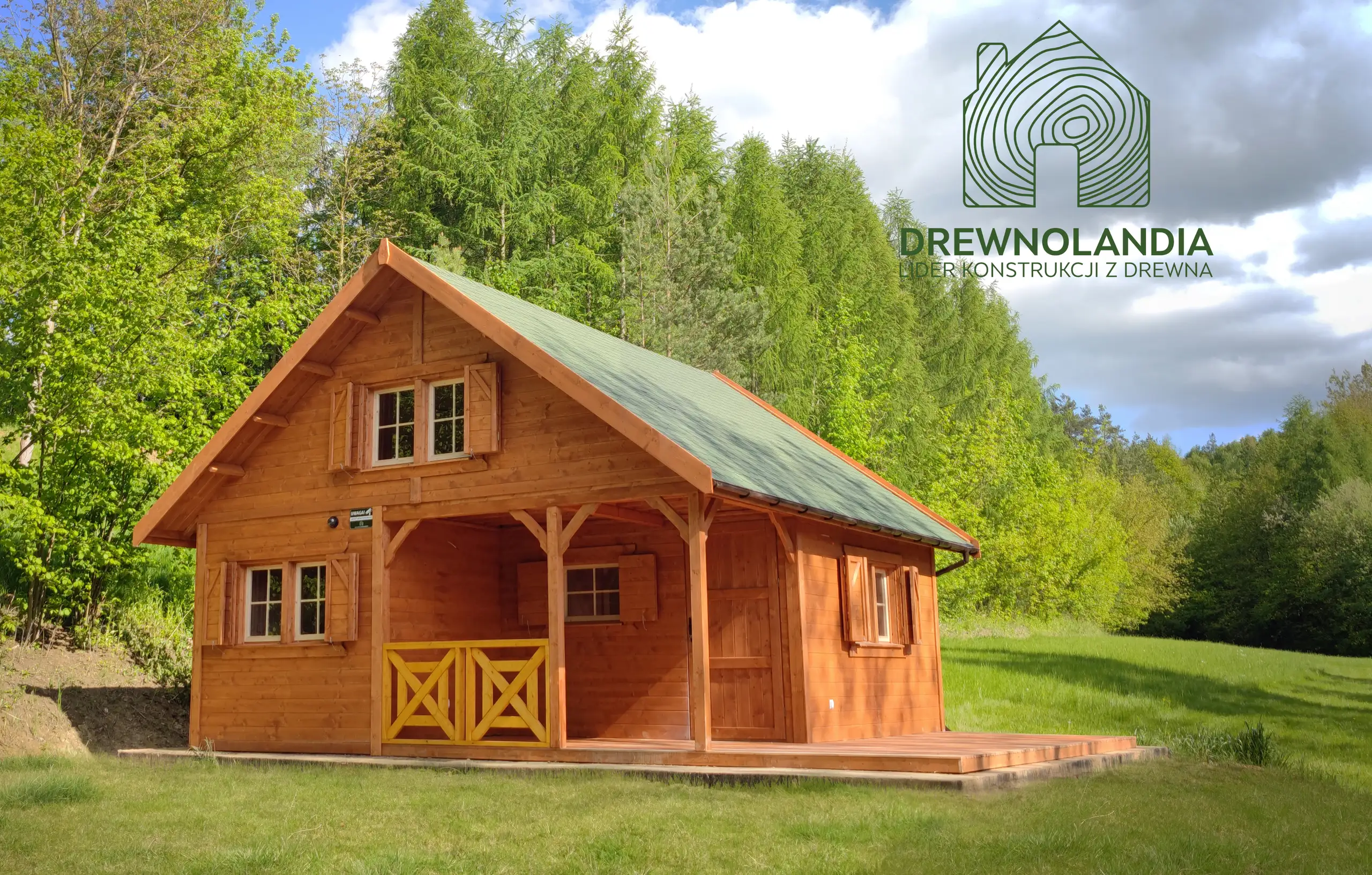 Wiktor IV - domek z drewna, taras, przestronny model