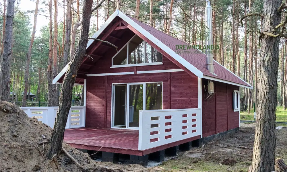 Drewniany domek na działkę Adam IV – 35m² – funkcjonalny i nowoczesny