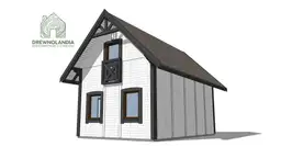 Elegancki domek drewniany Albert IV – widok na tylną część konstrukcji