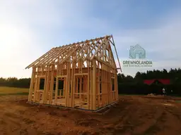 Szkielet drewnianego domku Olaf o wymiarach 7x5m