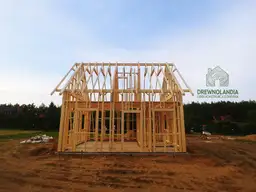 Drewniany domek szkieletowy Olaf 7m x 5m - całoroczny domek rekreacyjny