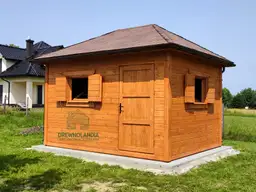 Domek drewniany Jerzy na narzędzia, praktyczne rozwiązanie dla ogrodu