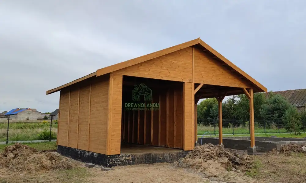 Drewniana wiata samochodowa Magda, elegancki i praktyczny garaż