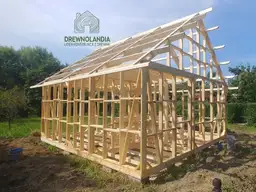 Drewniany szkielet domku letniskowego Wiktor II - nowoczesny domek