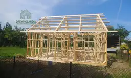 Domek Wiktor II w wersji szkieletowej - całoroczny domek drewniany