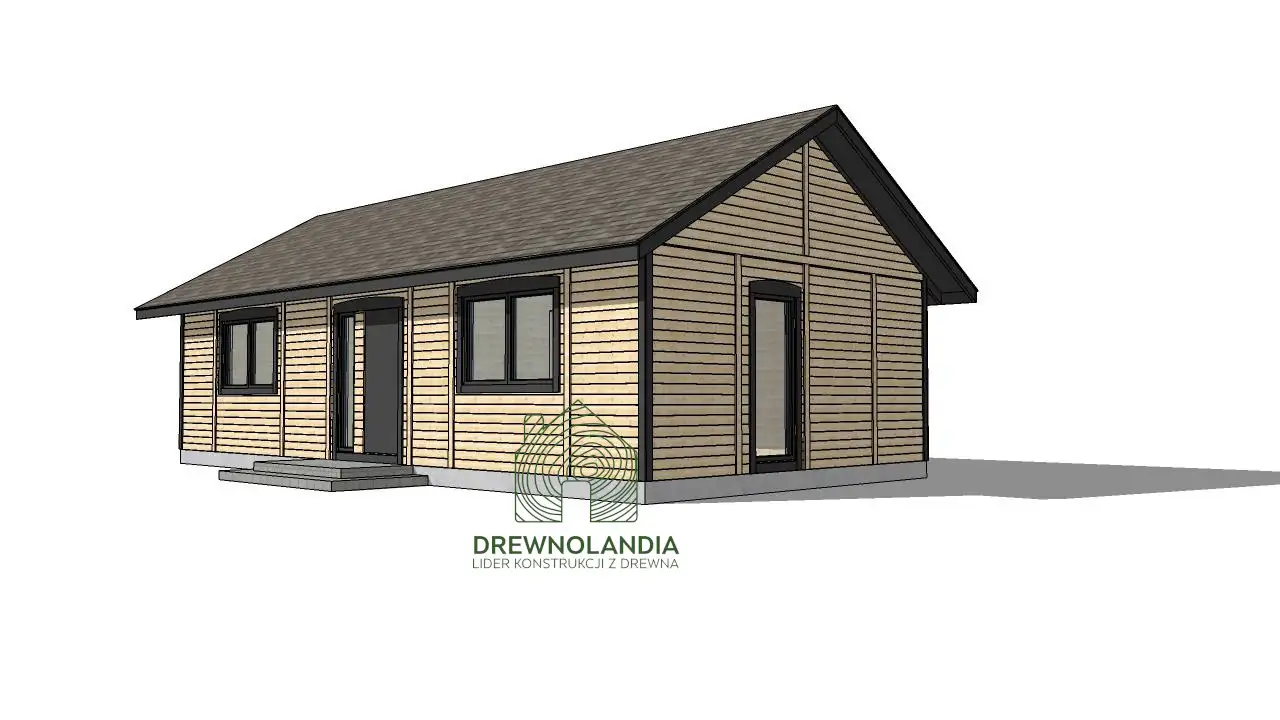 Drewniany domek CRK1 – przestronny projekt idealny na duże działki