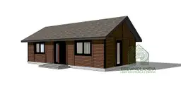 Projekt domku letniskowego Antoni, parterowy, wykonany z drewna, powierzchnia 70 m²