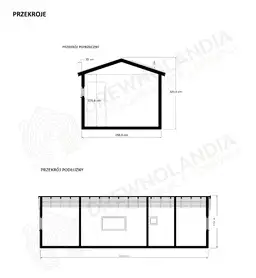 Przekrój konstrukcji domku Ariel – detale techniczne