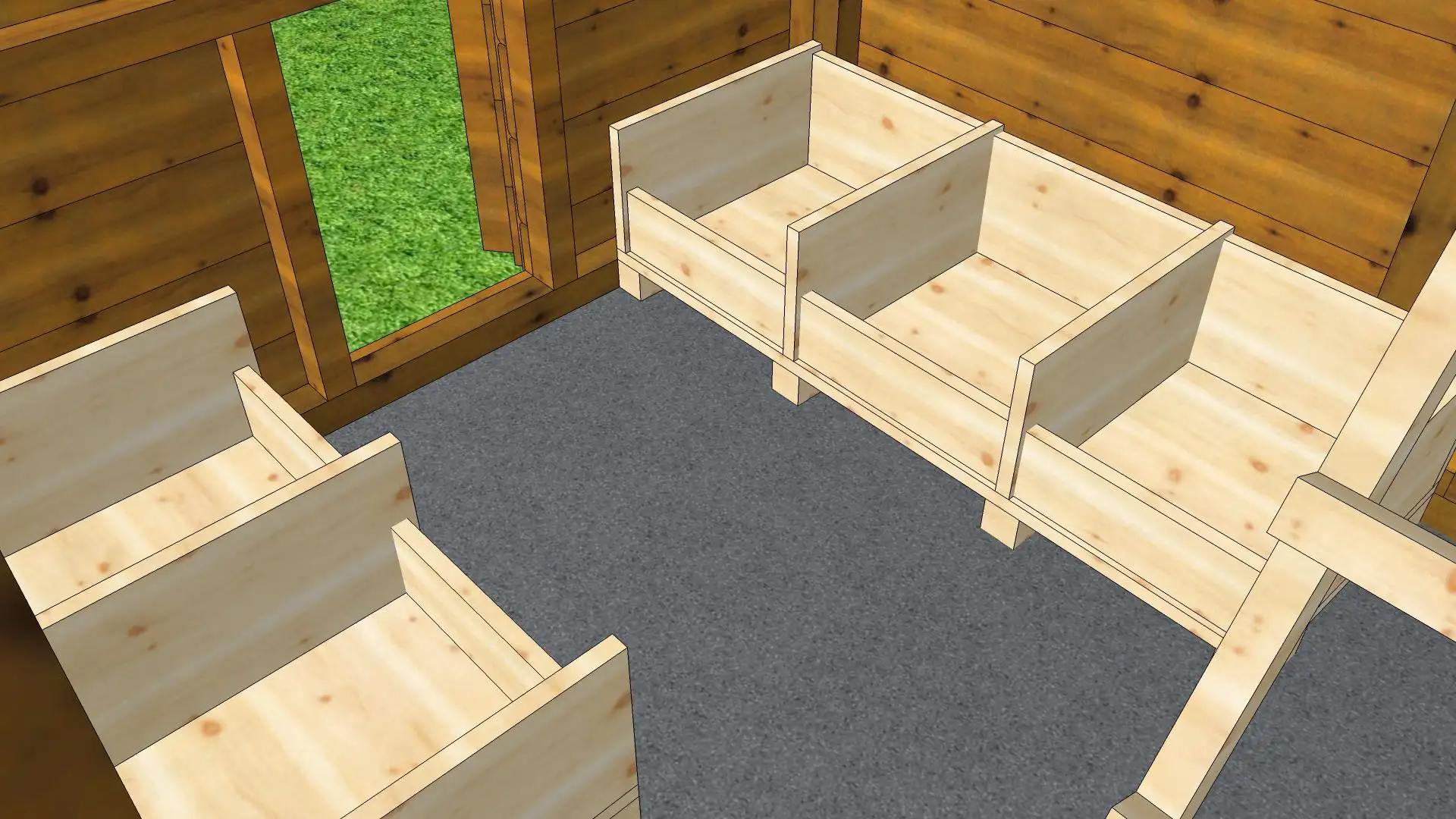 Przestronny kurnik Damian o wymiarach 1,5m x 4m – idealny dla mniejszych hodowli