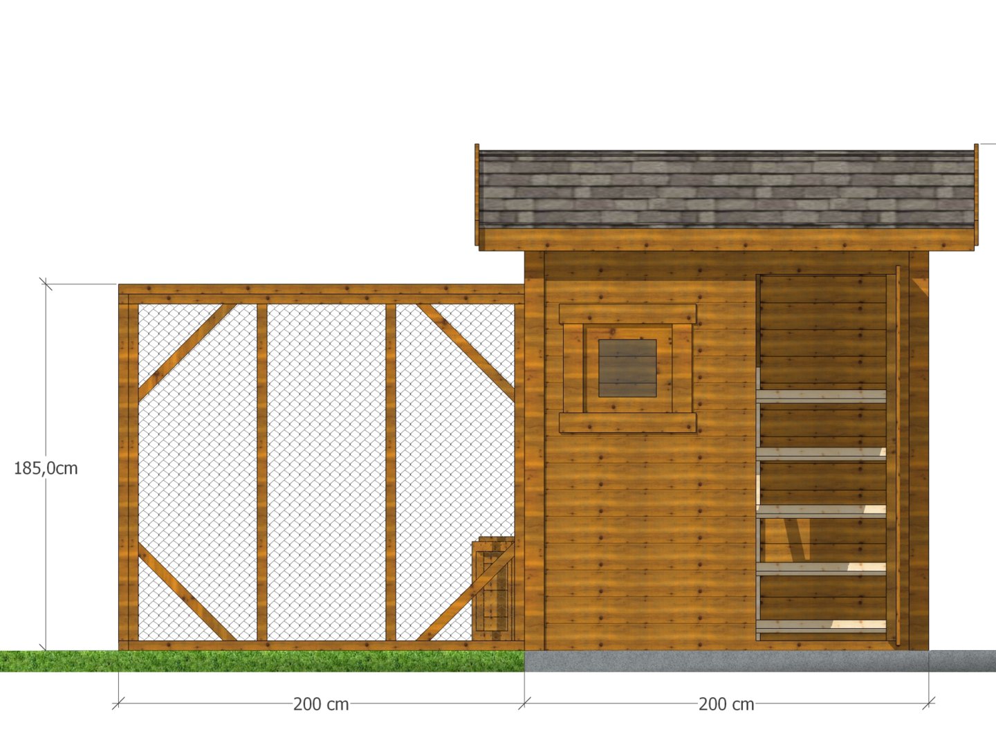 Kurnik Damian 1,5m x 4m