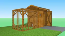 Widok boczny kurnika Damian – estetyczna i trwała konstrukcja