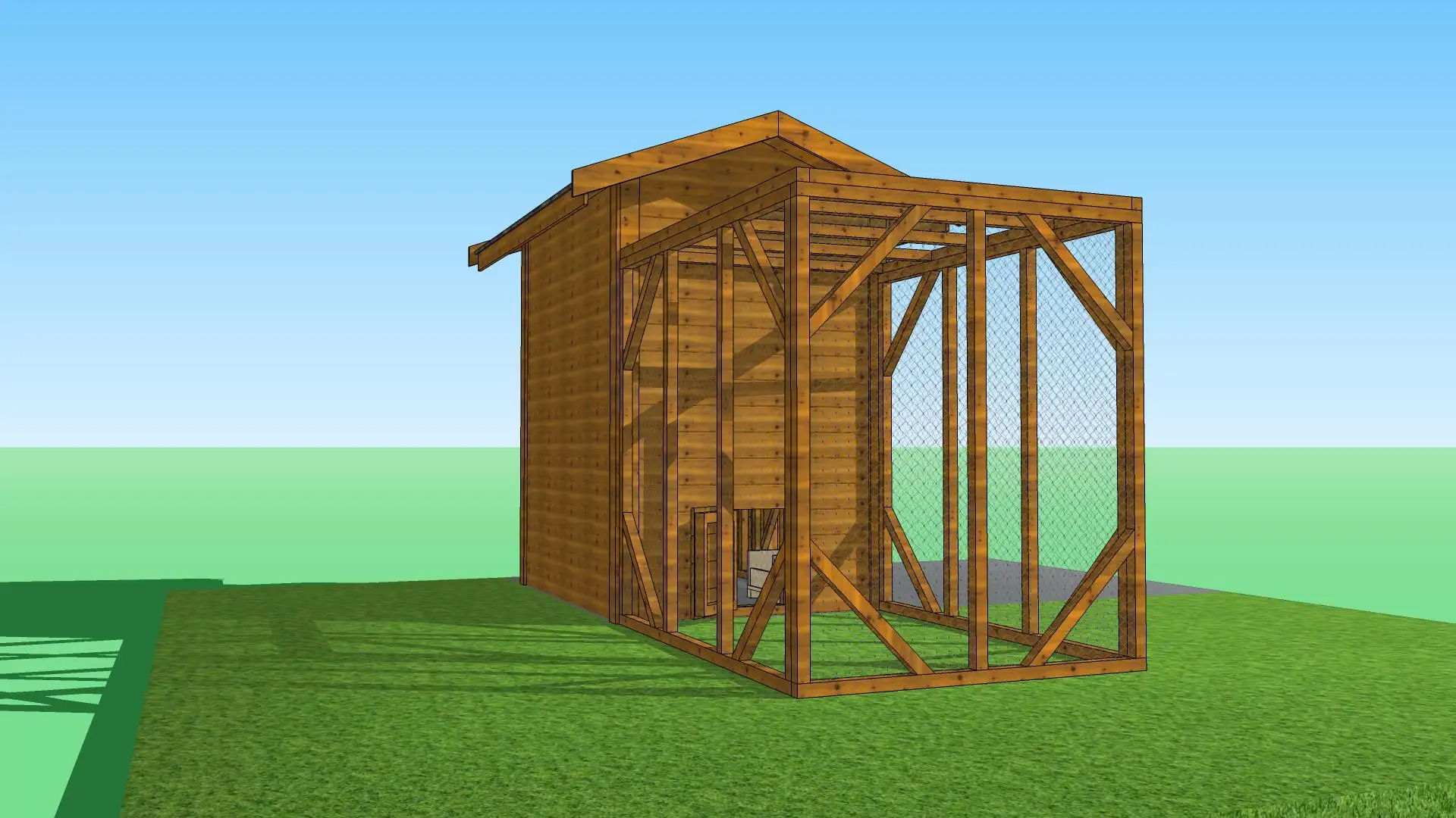 Kurnik Damian z drewnianą konstrukcją i praktycznym dostępem