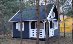 Domek z drewna CRA1 – z antresolą i opcją całoroczną