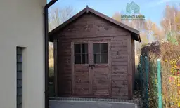 Drewniana szopka na narzędzia "Klaudiusz", wymiary 3x2m