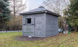 Drewniany domek narzędziowy Filip, powierzchnia 9 m², funkcjonalny schowek ogrodowy