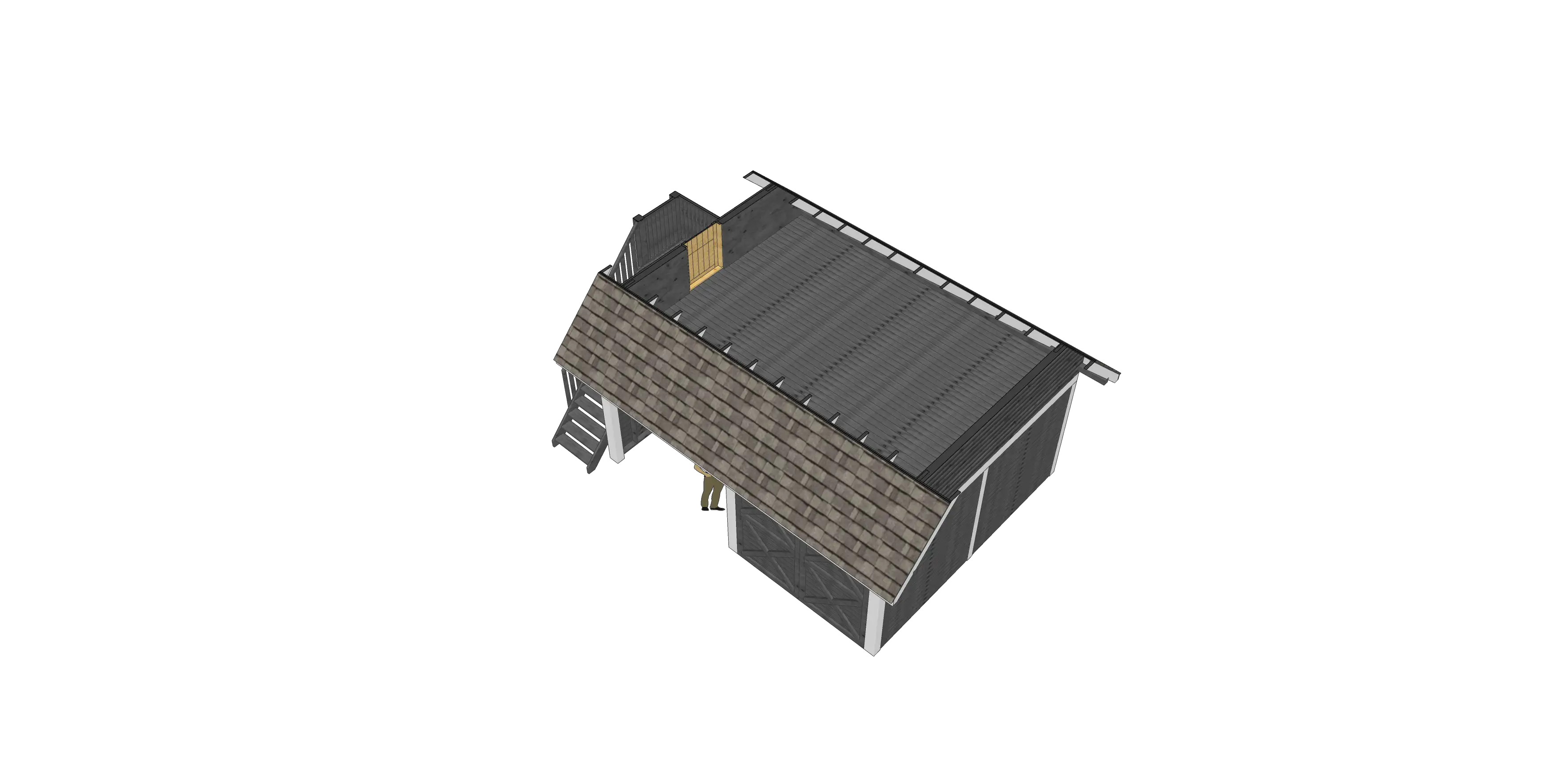 Detal wykończenia wiaty samochodowej Marta