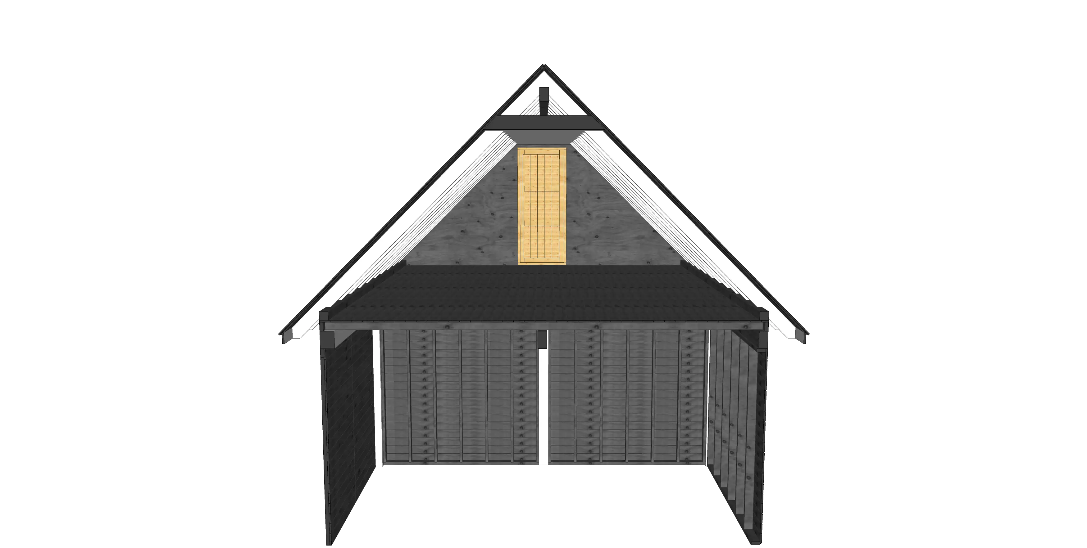 Widok detalu konstrukcji wiaty Marta – wysokiej jakości wykonanie