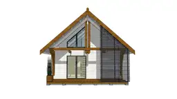 domek z tarasem duży i nowoczesny