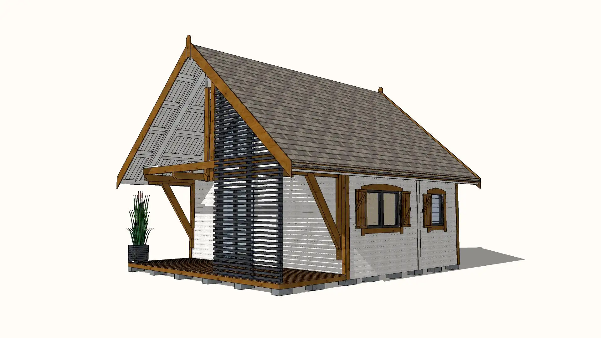 Domek rekreacyjny całoroczny CRA10 - 35m2