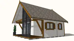 domek z belkami - rzut ogólny