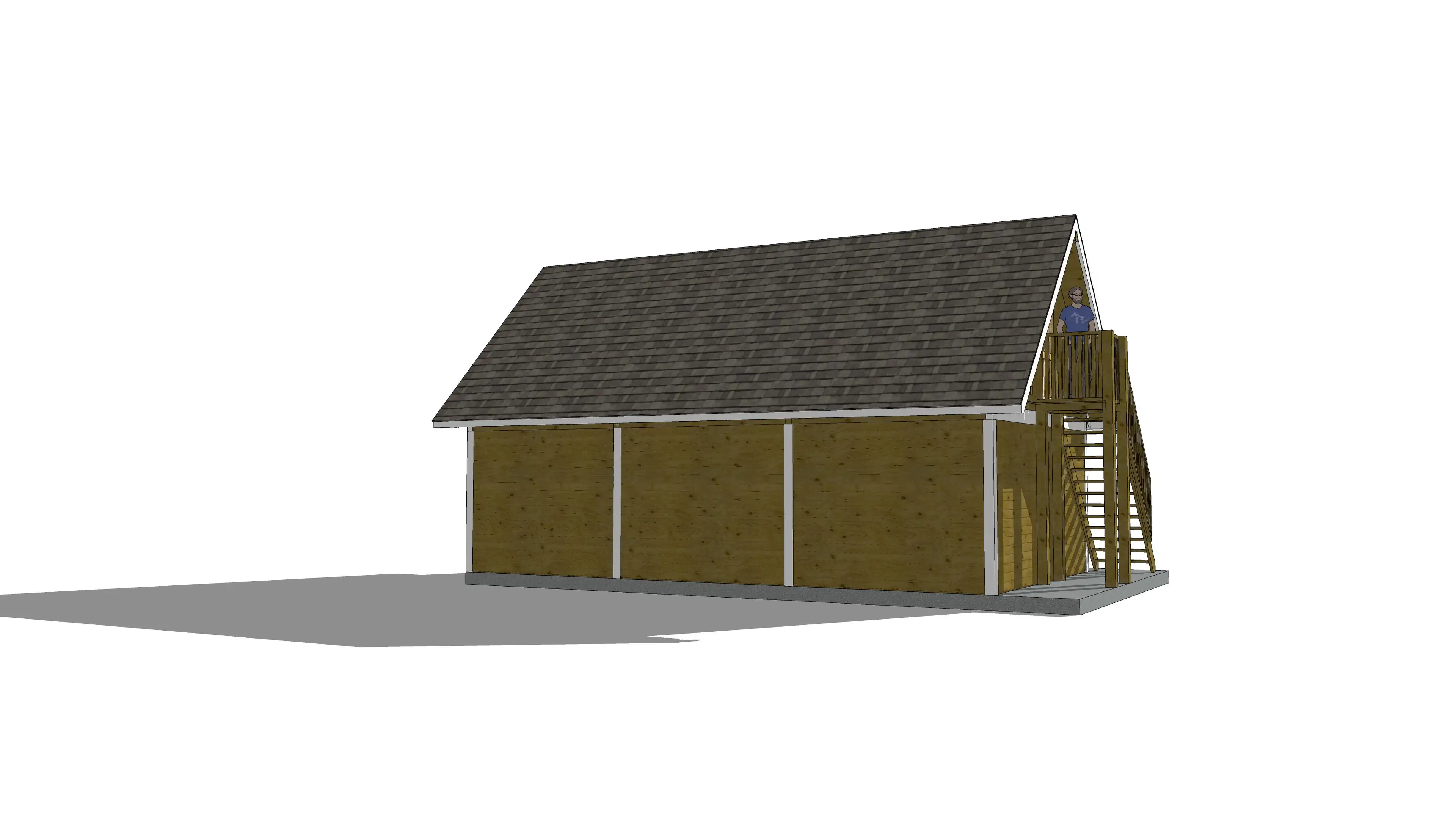 Garaż ze schodami w wiacie samochodowej Barbara – funkcjonalne rozwiązanie