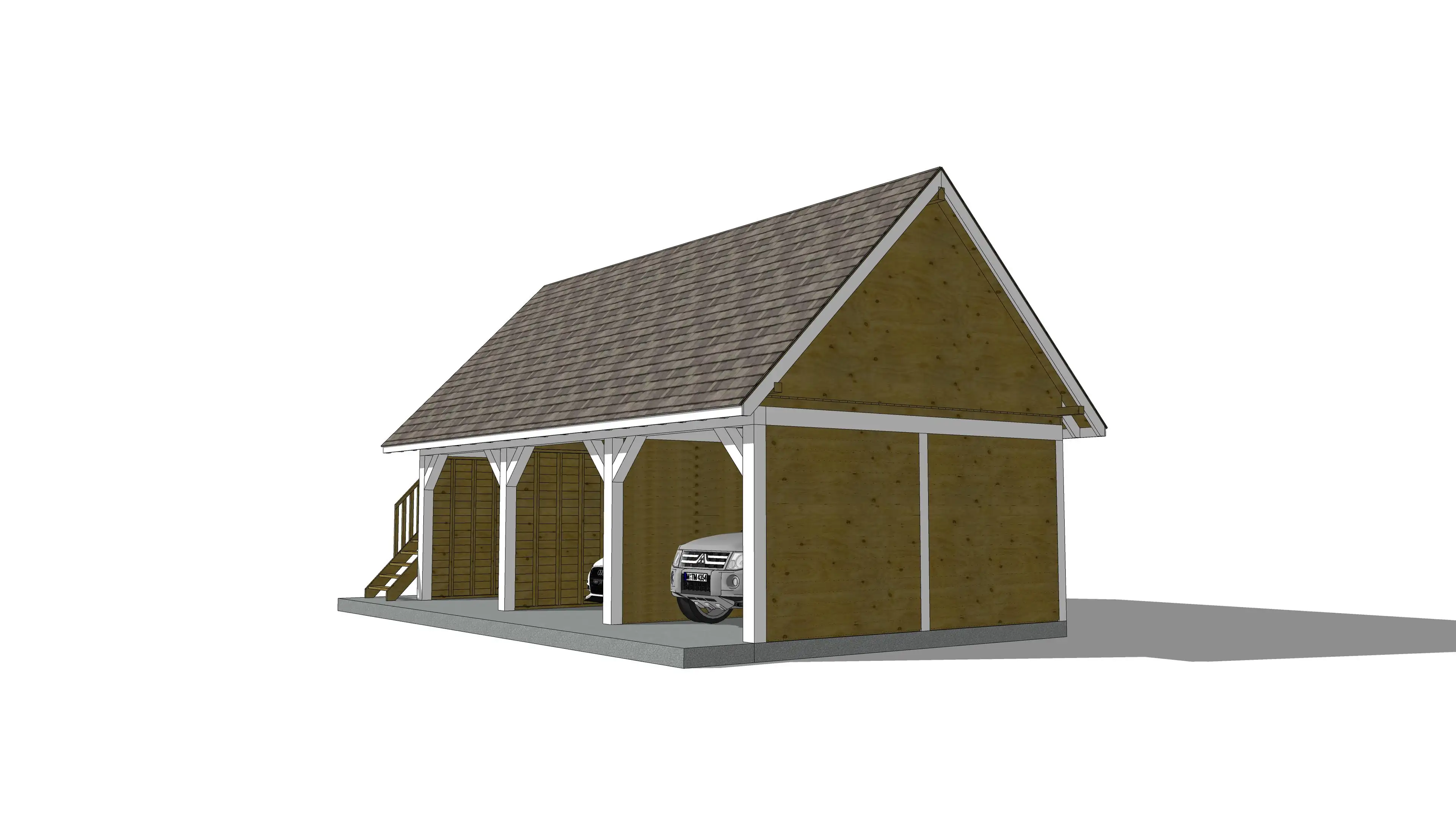 Barbara – funkcjonalny garaż z miejscem na trzy pojazdy