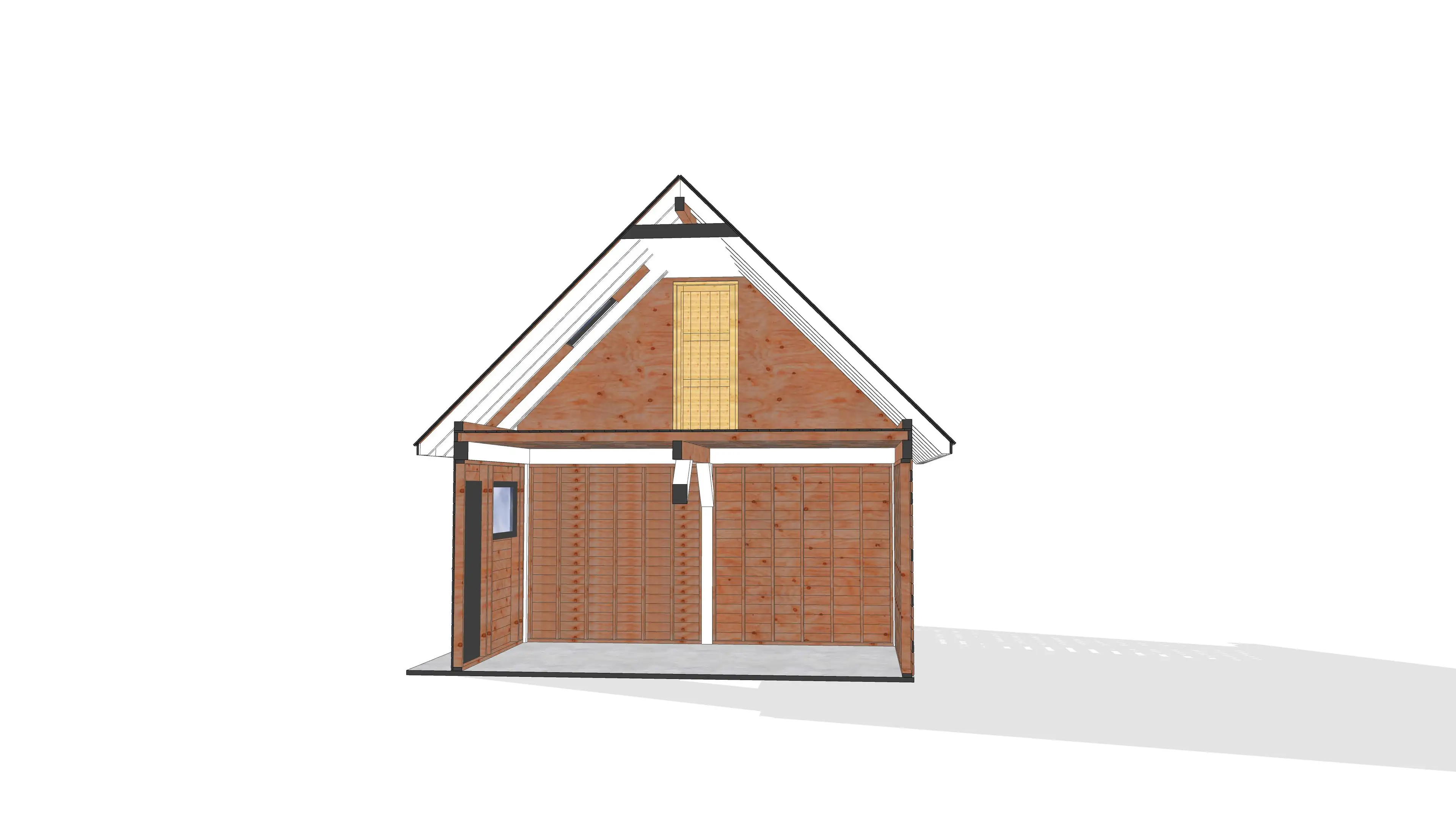 Garaż z przestrzenią użytkową – wiata Barbara II na dwa pojazdy