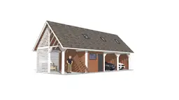 Wiata samochodowa Barbara II  11,9m x 5m – Garaż na dwa auta z przestrzenią użytkową  - zdjęcie 12